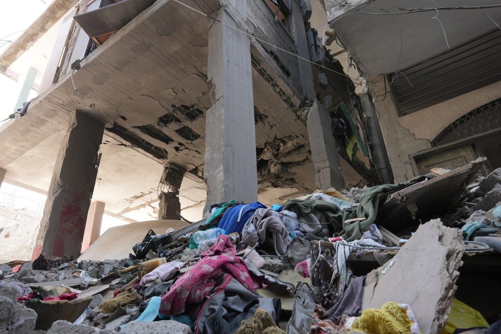 Bygning i ruiner, Gazastriben