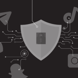 Grå figurer - illustration af Red Barnets rolle som digital vagthund